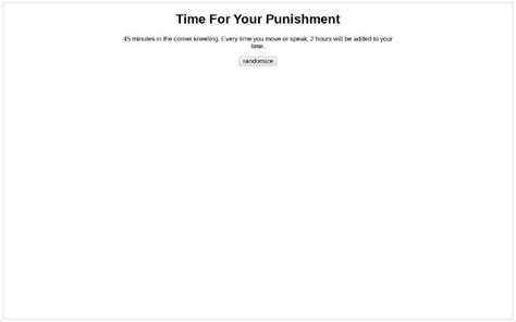 Time For Your Punishment ― Perchance Generator.